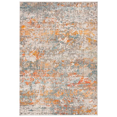 Safavieh 6 x 9 ft. Madison 400 Power Loomed Rectangle Area Rug Grey & Orange MAD460F-6